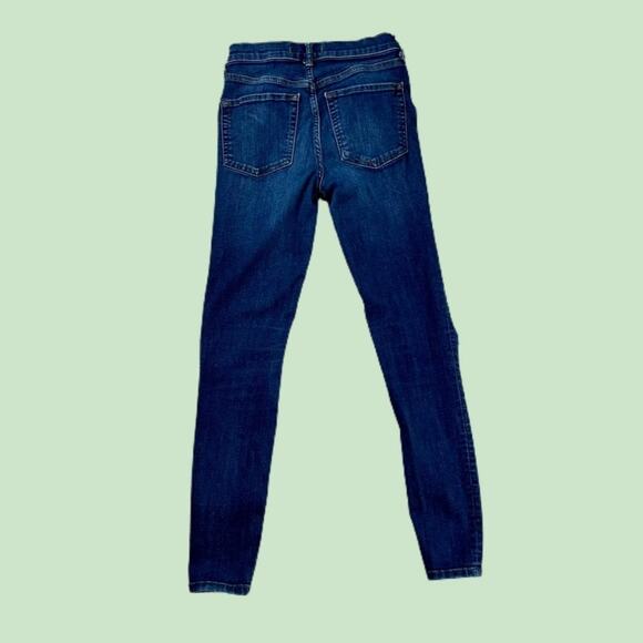Free People Busted Knee Skinny Jeans Size 25 Denim - Picture 2 of 3